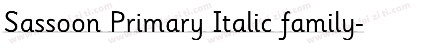 Sassoon Primary Italic family字体转换